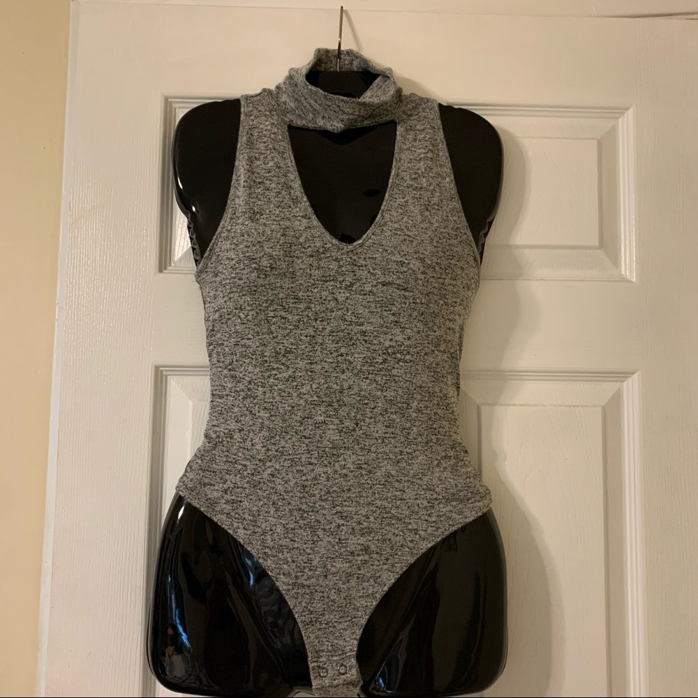 Express marble grey bodysuit